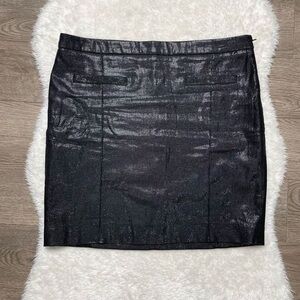 Vero Moda Mini Skirt Size 40 Black Shimmer Shiney Lined Pencil Elegant
